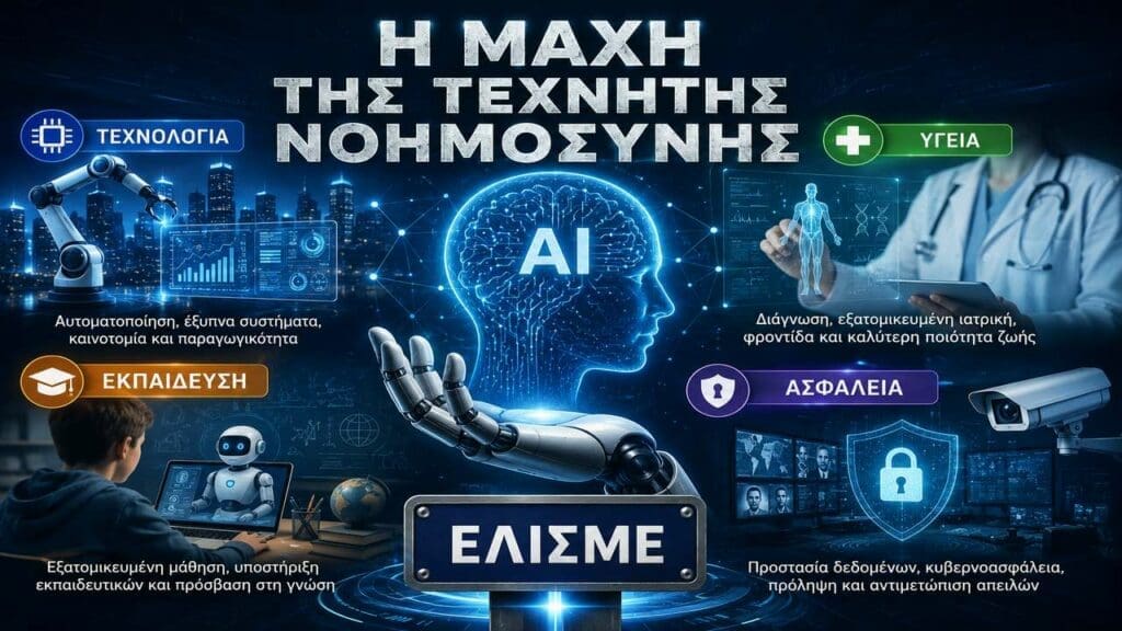 Η Τεχνητή Νοημοσύνη αλλάζει άμυνα, ενέργεια, εκπαίδευση και κοινωνία