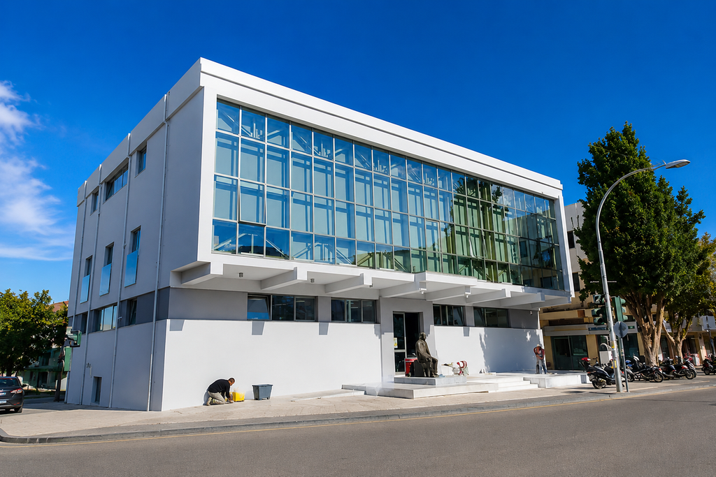 Πρωτοφανές επεισόδιο στο Ρέθυμνο: Μαινόμενος δημότης τα έσπασε στην είσοδο του δημαρχείου και το γραφείο του δημάρχου