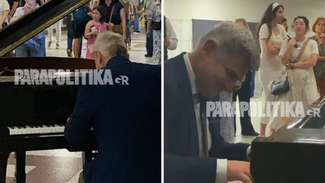 Νικόλας Φαραντούρης: Κάθισε στο πιάνο στο Μετρό Συντάγματος και έπαιξε Χατζιδάκι, Θεοδωράκη και Sound of Silence (Εικόνες)