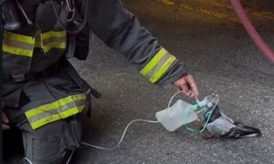 Συγκινητικό βίντεο με πάνω από 7 εκατ. προβολές – Πυροσβέστες σώζουν περιστέρι με μάσκα οξυγόνου